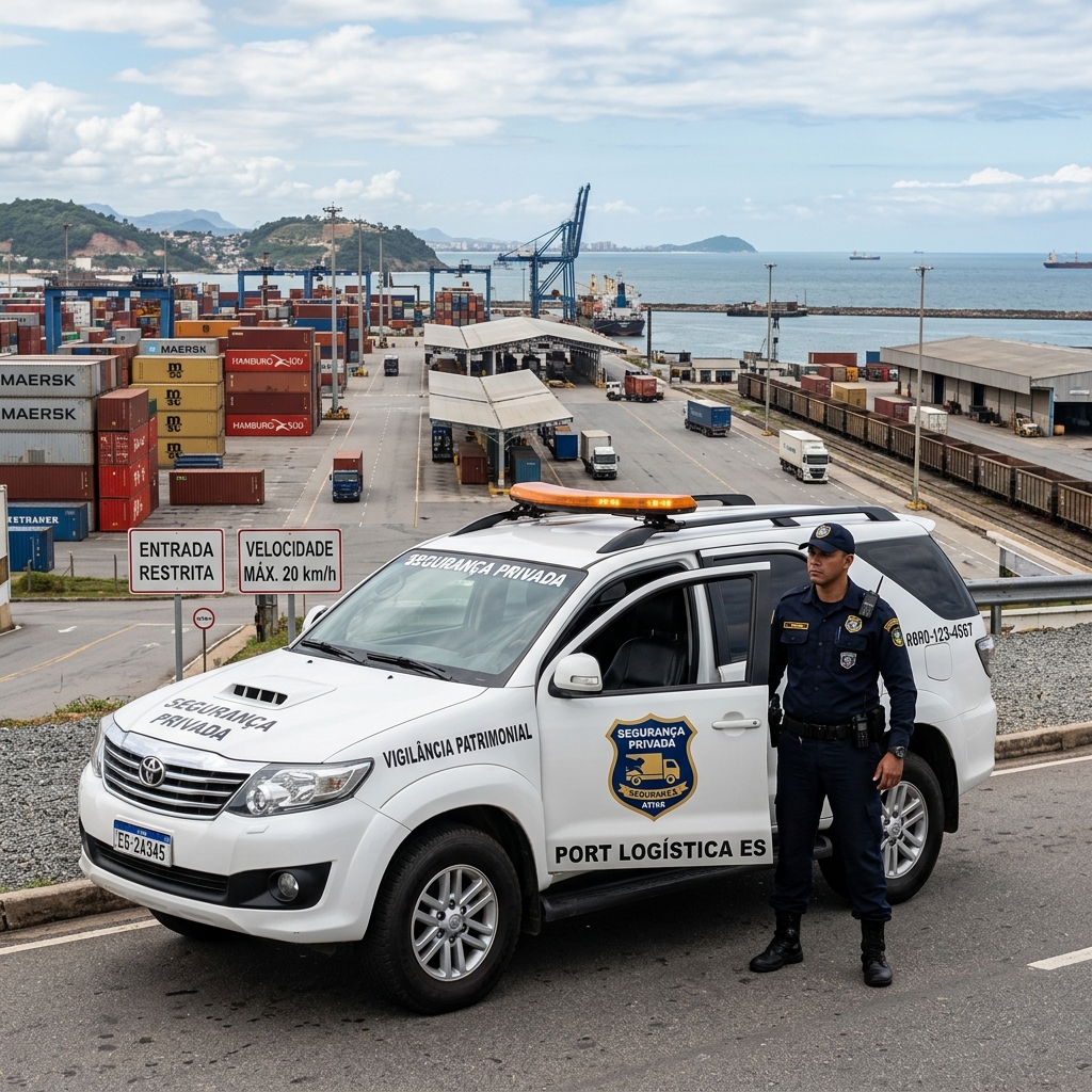 Ronda patrimonial preventiva com viatura de segurança no Espírito Santo